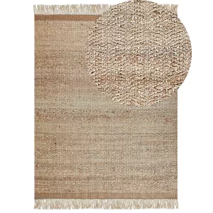 Alfombra de yute beige 160 x 230 cm ABANA