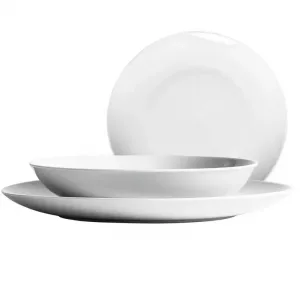 Vajilla 18 piezas blanca porcelana