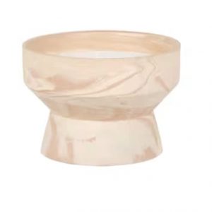 Vela perfumada en tarro de cerámica beige, crudo, marrón y terracota