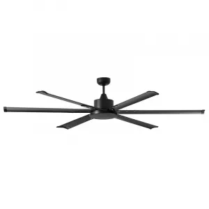 Ventilador de techo con seis aspas en color negro serie Albatros DC 210 Negro Martec