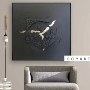 Cuadro abstracto negro